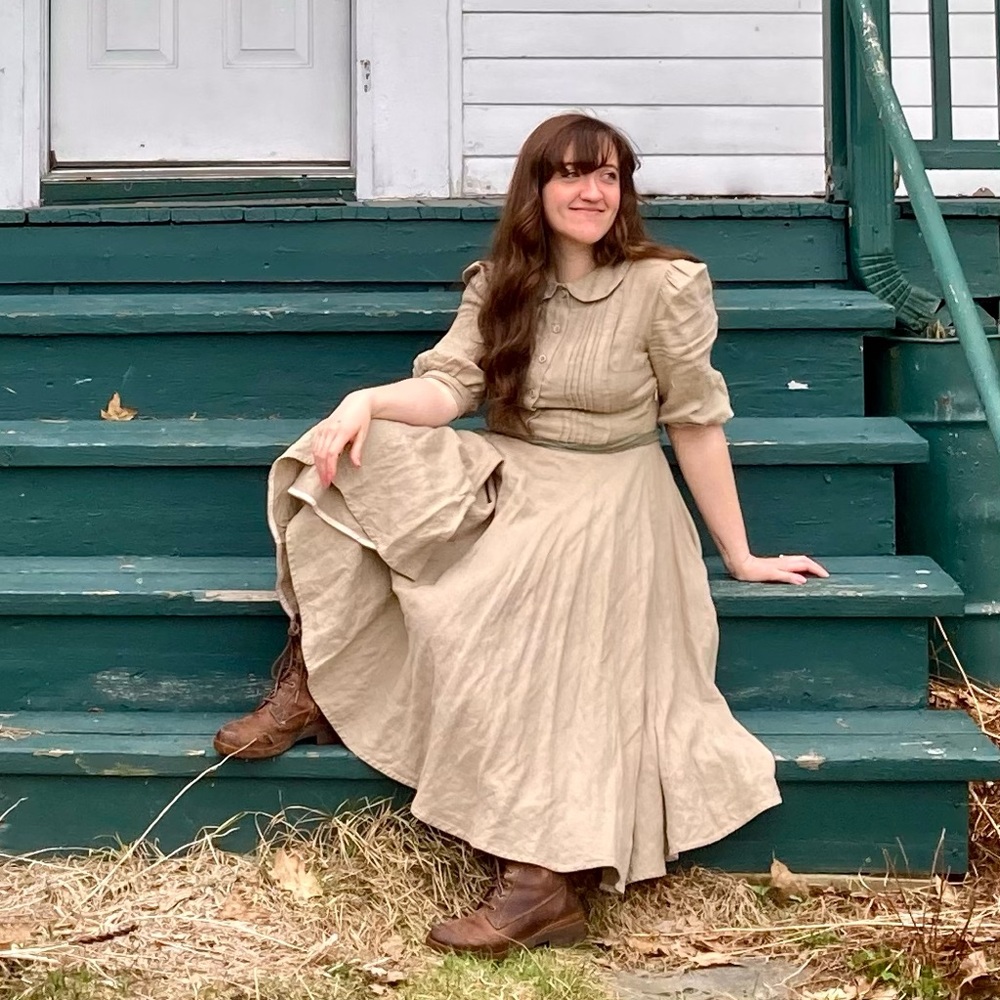 Mended Cotton candy wear shop linen dress- please read!